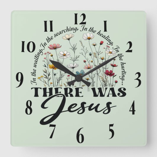 Inspirerend Christelijke bijbelvers Vierkante Klok (Voorkant)