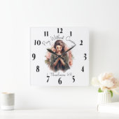 Inspirerend Christelijke bijbelvers Vierkante Klok (Huis)