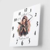 Inspirerend Christelijke bijbelvers Vierkante Klok (Hoek)