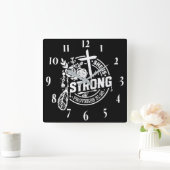 Inspirerend Christelijke bijbelvers Vierkante Klok (Huis)