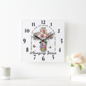 Inspirerend Christelijke bijbelvers Vierkante Klok (Huis)