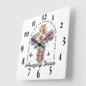 Inspirerend Christelijke bijbelvers Vierkante Klok (Hoek)