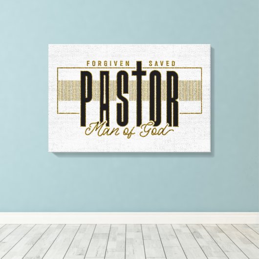 Inspirerend Christelijke dominee Canvas Afdruk (Insitu (Houten vloer))