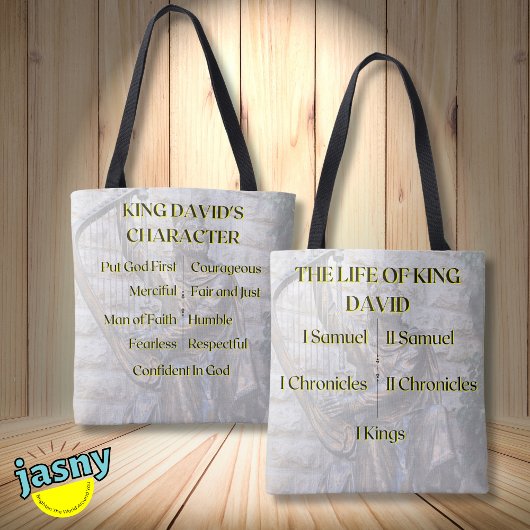Inspirerend Christelijke het leven van David Tote Bag