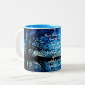 Inspirerend Christelijke Hymn Quote Tweekleurige Koffiemok (Voorkant links)