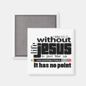 Inspirerend Christelijke Jezus citaat Bijbelvers Magneet (Voorkant / Achterkant)