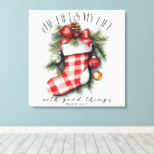 Inspirerend Christelijke kerst Canvas Afdruk (Insitu (Houten vloer))