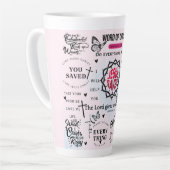 Inspirerend Christelijke offertes Latte Mok (Linkerhoek)