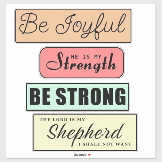 Inspirerend Christelijke offertes Sticker (Vel)