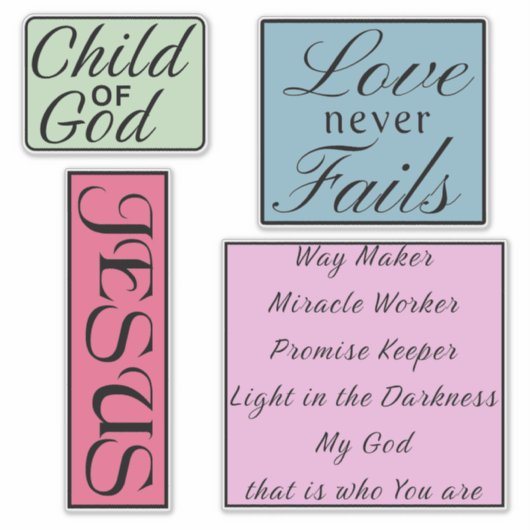 Inspirerend Christelijke offertes Sticker (Voorkant)