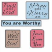 Inspirerend Christelijke offertes Sticker (Voorkant)