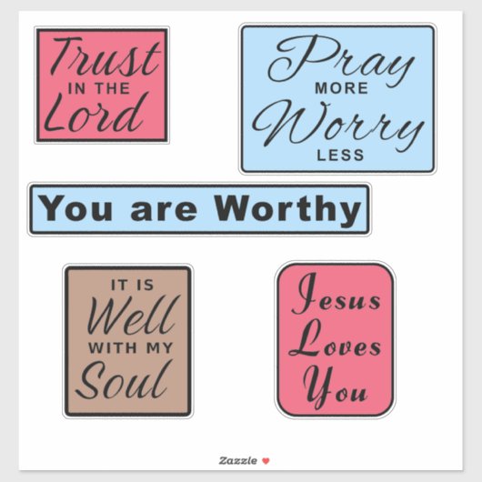 Inspirerend Christelijke offertes Sticker (Vel)