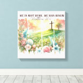 Inspirerend Christelijke Paasdagen Canvas Afdruk (Insitu (Houten vloer))
