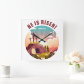 Inspirerend Christelijke Pasen Jezus Vierkante Klok (Huis)