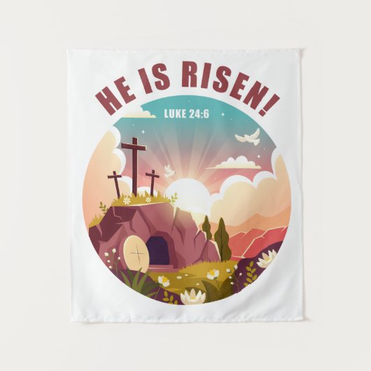 Inspirerend Christelijke Pasen Jezus Wandkleed (Voorkant)
