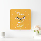 Inspirerend Christelijke prijsbevestiging Prayer Vierkante Klok (Huis)