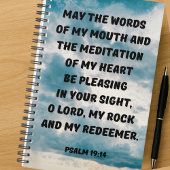 Inspirerend Christelijke Psalm 19:14 Bijbelvers Planner