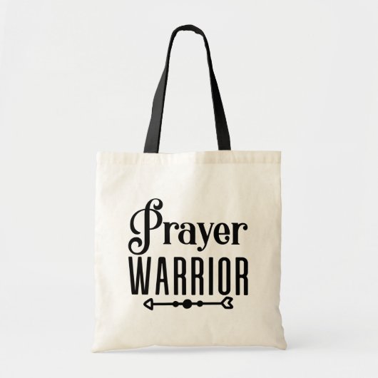 INSPIREREND Christelijke quote van PRAYER WARRIOR Tote Bag (Voorkant)