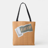 Inspirerend Christelijke Schrift Geloof Sinaasappe Tote Bag (Achterkant)