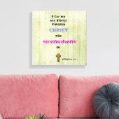 Inspirerend Christelijke Scriptgrafie Canvas Afdruk (Insitu (Woonkamer))
