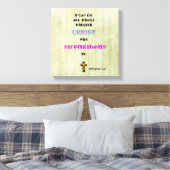 Inspirerend Christelijke Scriptgrafie Canvas Afdruk (Insitu (Slaapkamer))