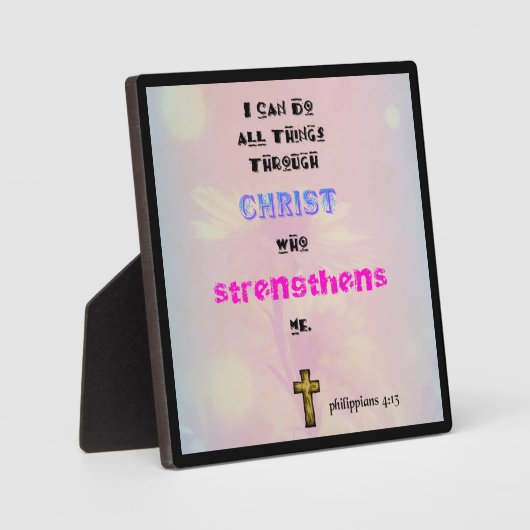 Inspirerend Christelijke Scriptgrafie Fotoplaat (Voorkant)