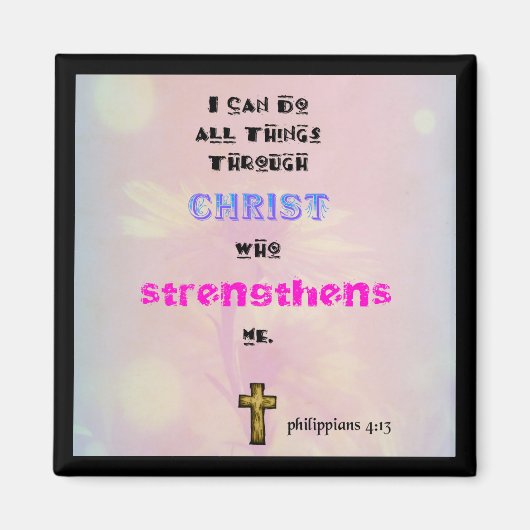 Inspirerend Christelijke Scriptgrafie Magneet (Voorkant)