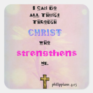 Inspirerend Christelijke Scriptgrafie Vierkante Sticker