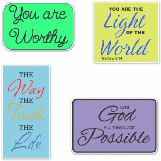 Inspirerend Christelijke sticker pack (Voorkant)