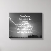 Inspirerend Christelijke Stormen van het Leven van Canvas Afdruk (Voorkant)