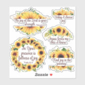 Inspirerend Christelijke Zonnebloemen Zonnebloemen Sticker (Vel)