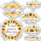 Inspirerend Christelijke Zonnebloemen Zonnebloemen Sticker (Voorkant)
