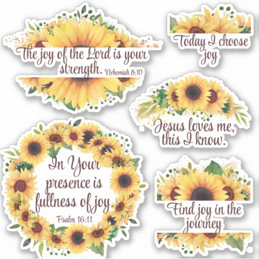 Inspirerend Christelijke Zonnebloemen Zonnebloemen Sticker (Voorkant)