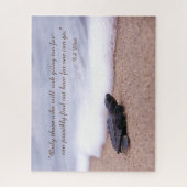Inspirerend Citaat Baby Zee Schroef Zand Oceaan Legpuzzel (Verticaal)
