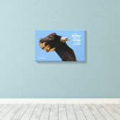 Inspirerend Citaat Bald Eagle in vlucht Canvas Afdruk (Insitu (Houten vloer))