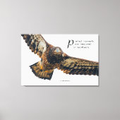 Inspirerend Citaat Bald Eagle in vlucht Canvas Afdruk (Voorkant)