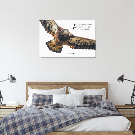 Inspirerend Citaat Bald Eagle in vlucht Canvas Afdruk (Insitu (Slaapkamer))