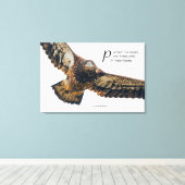 Inspirerend Citaat Bald Eagle in vlucht Canvas Afdruk (Insitu (Houten vloer))