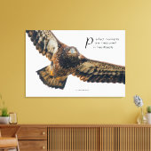 Inspirerend Citaat Bald Eagle in vlucht Canvas Afdruk (Insitu (Woonkamer))