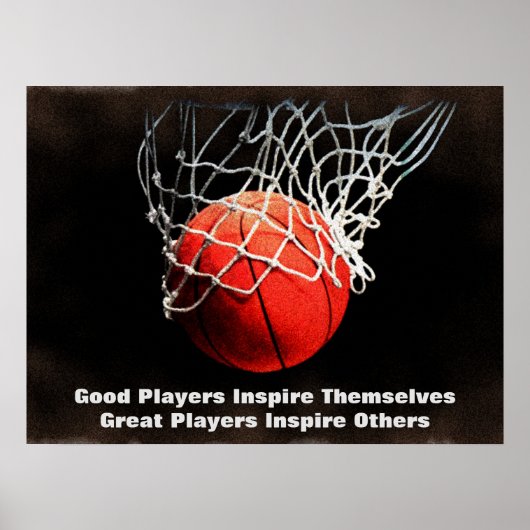 Inspirerend Citaat Basketball Inspire Team Poster (Voorkant)