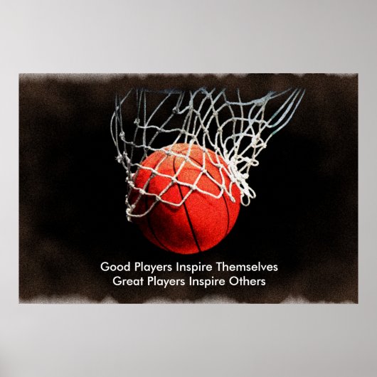 Inspirerend Citaat Basketball Inspire Team Poster (Voorkant)