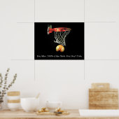 Inspirerend Citaat Basketball Shot Artwork Poster (Keuken)