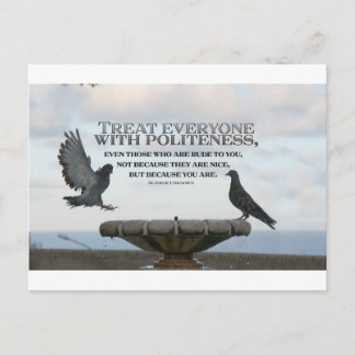 Inspirerend citaat — beleefdheid briefkaart