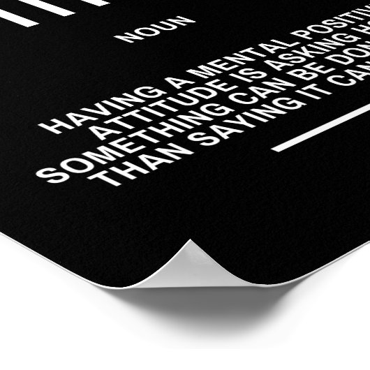 Inspirerend citaat bij een positieve houding poster (Hoek)