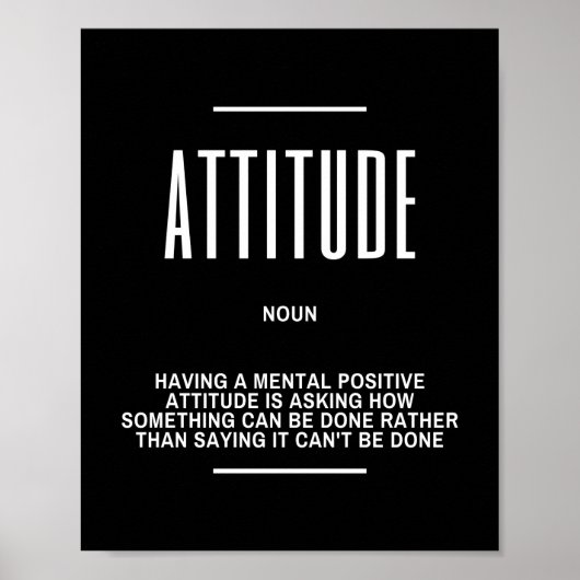 Inspirerend citaat bij een positieve houding poster (Voorkant)