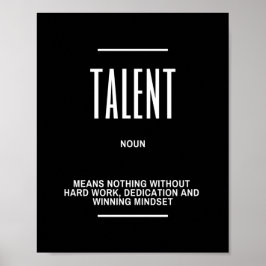 Inspirerend citaat bij het hebben van een Talent Poster