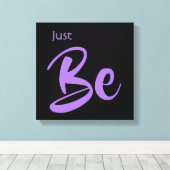 Inspirerend Citaat Black en Paarse Typografie Canvas Afdruk (Insitu (Houten vloer))
