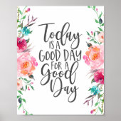 Inspirerend citaat, boho, Vandaag is een goede dag Poster (Voorkant)
