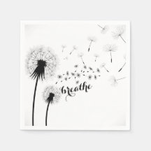 Inspirerend citaat BREATHE Modern Dandelion