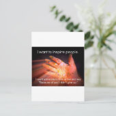 Inspirerend citaat briefkaart (Staand voorkant)